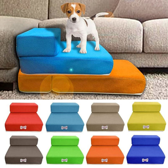 Hundetreppe für Kleine Hunde und Katzen, Rutschfeste Haustiertreppe für Sofa und Bett 5