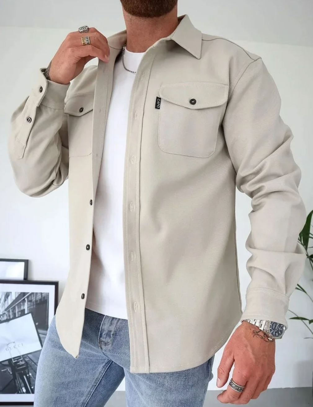 Variant image for Herrenhemd Modern Fit Atmungsaktiv 100% Baumwolle Langarm-19