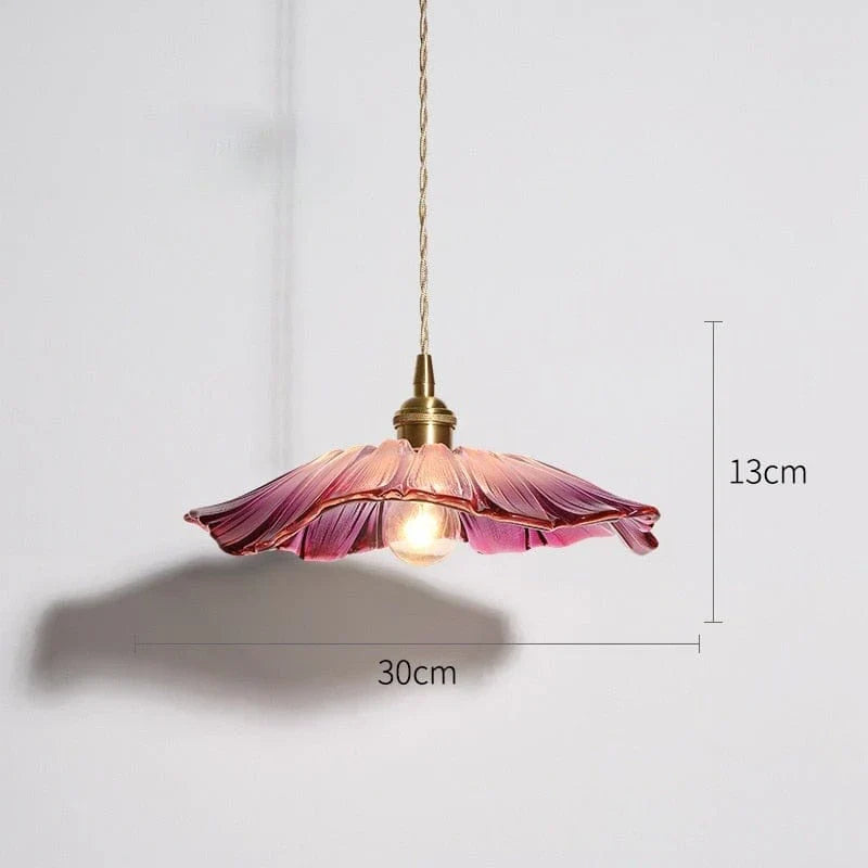 Lotus Glasleuchte mit Blütenblatt Design für Stimmungsvolle Beleuchtung 0