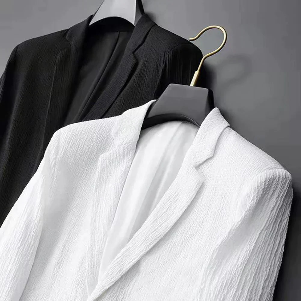 Herren Anzug Zweiteilig Lässig Blazer und Hose Hochwertige Stoffe-6