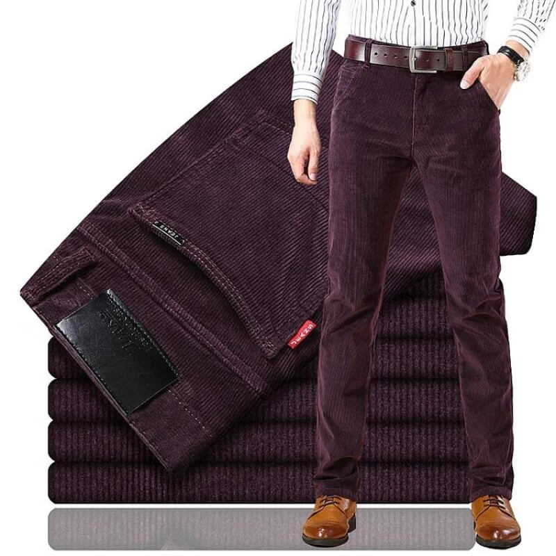 Herren Cordjeans Klassisch Moderner Schnitt 100% Baumwolle 6