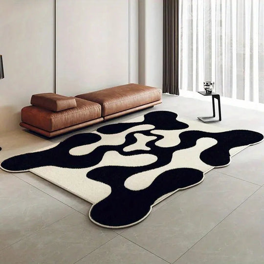 Moderner Teppich Wohnzimmer mit Abstraktem Wellendesign für Stilvolle Akzente 2