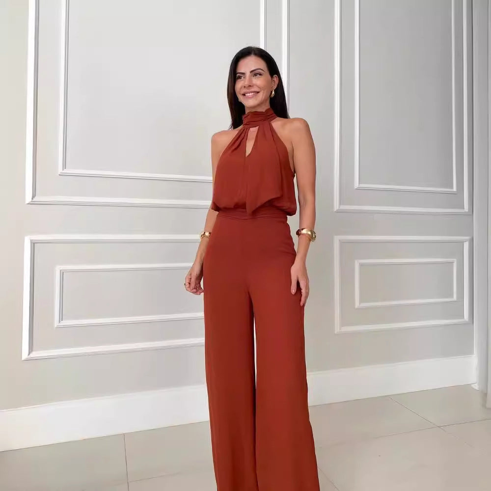 Variant image for Damen Jumpsuit Elegant Sommer Polyester für Stilvolle Anlässe-7