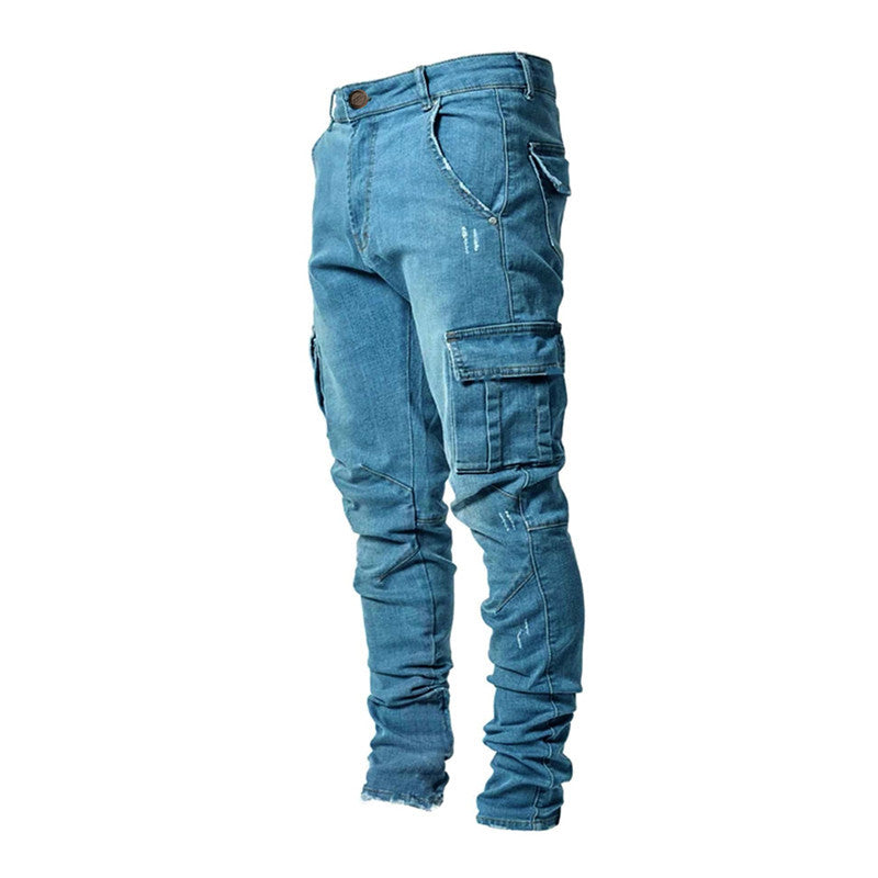 Herren Cargohosen Slim-Fit Baumwollmischung - Modernes Design mit Praktischen Taschen
