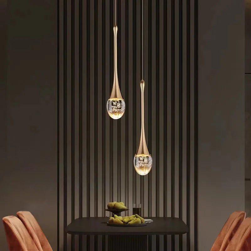 Pendelleuchte Tropfenform für Esszimmer und Wohnzimmer, Hängelampe mit Warmweißem Licht 6
