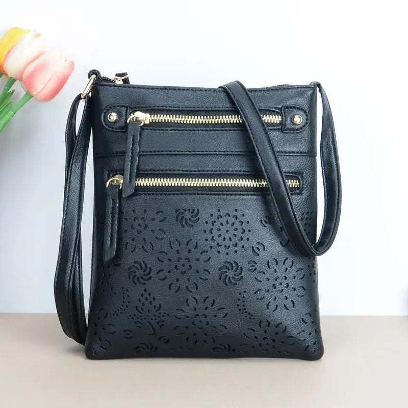 Damen Umhängetasche Retro Chic Kunstleder für Alltag und besondere Anlässe 3