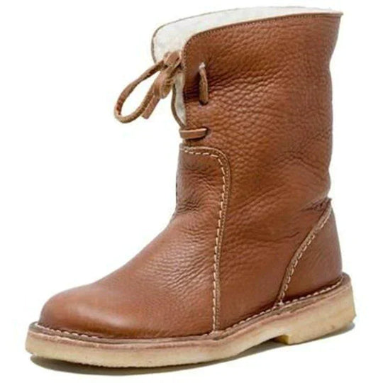 Damen Stiefel Wasserdicht Fleece mit Weichem Wollfutter 1