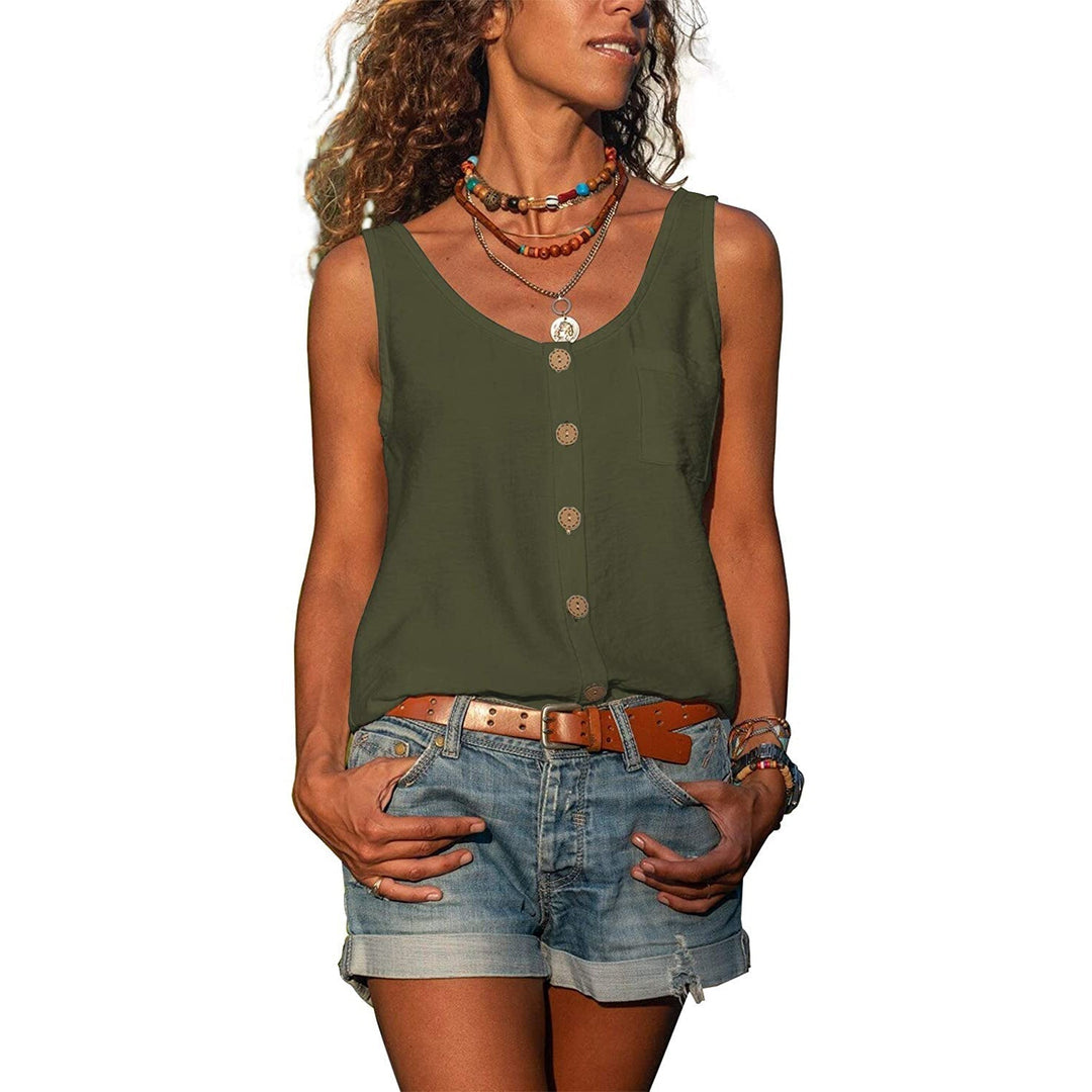 Damen Tanktop Slim Fit Baumwolle Ibiza Stil-5