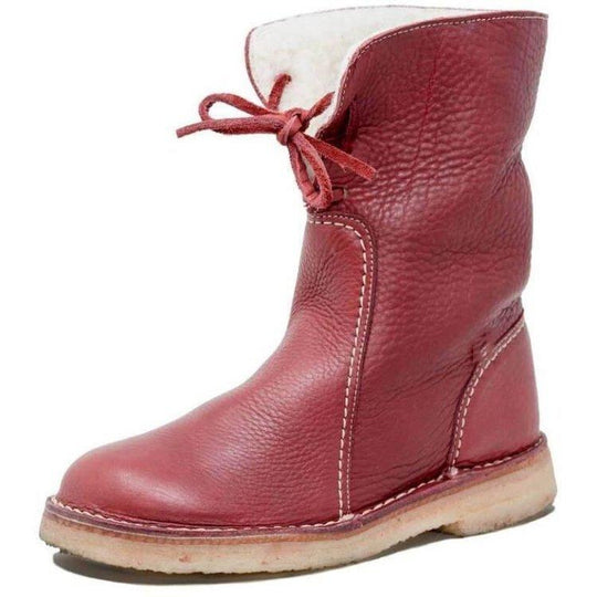Damen Stiefel Wasserdicht Fleece mit Weichem Wollfutter 4