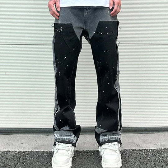 Herren Jeans Ausgestellte Passform Hochwertiger Denim Modernes Design 2