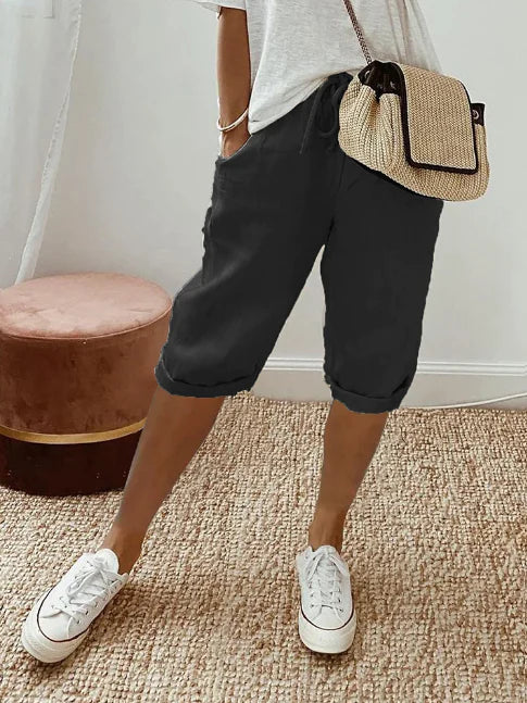 Variant image for Damen Hose Casual Praktische Seitentaschen Hochwertige Stoffhose-25