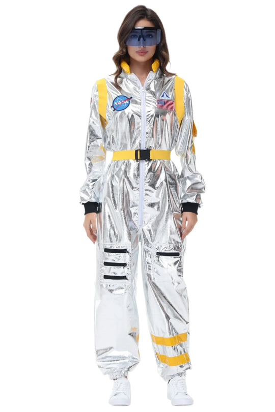 Silbernes Astronauten Kostüm für Männer und Frauen 8
