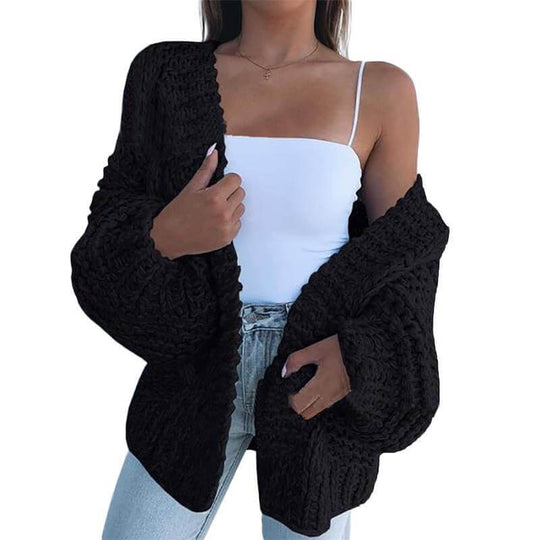 Strickjacke Aus Grobstrick
