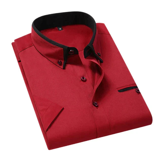 Variant image for Herren Kurzarmhemd Klassischer Stil Baumwolle Polyester-37