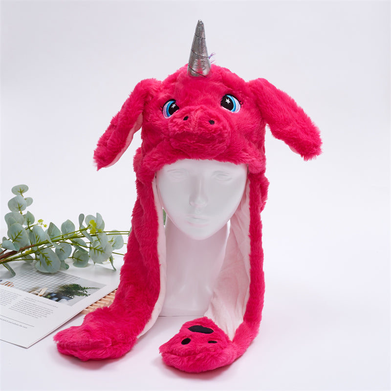 Unisex Mütze mit Wackelohren für Cosplay und festliche Anlässe 57