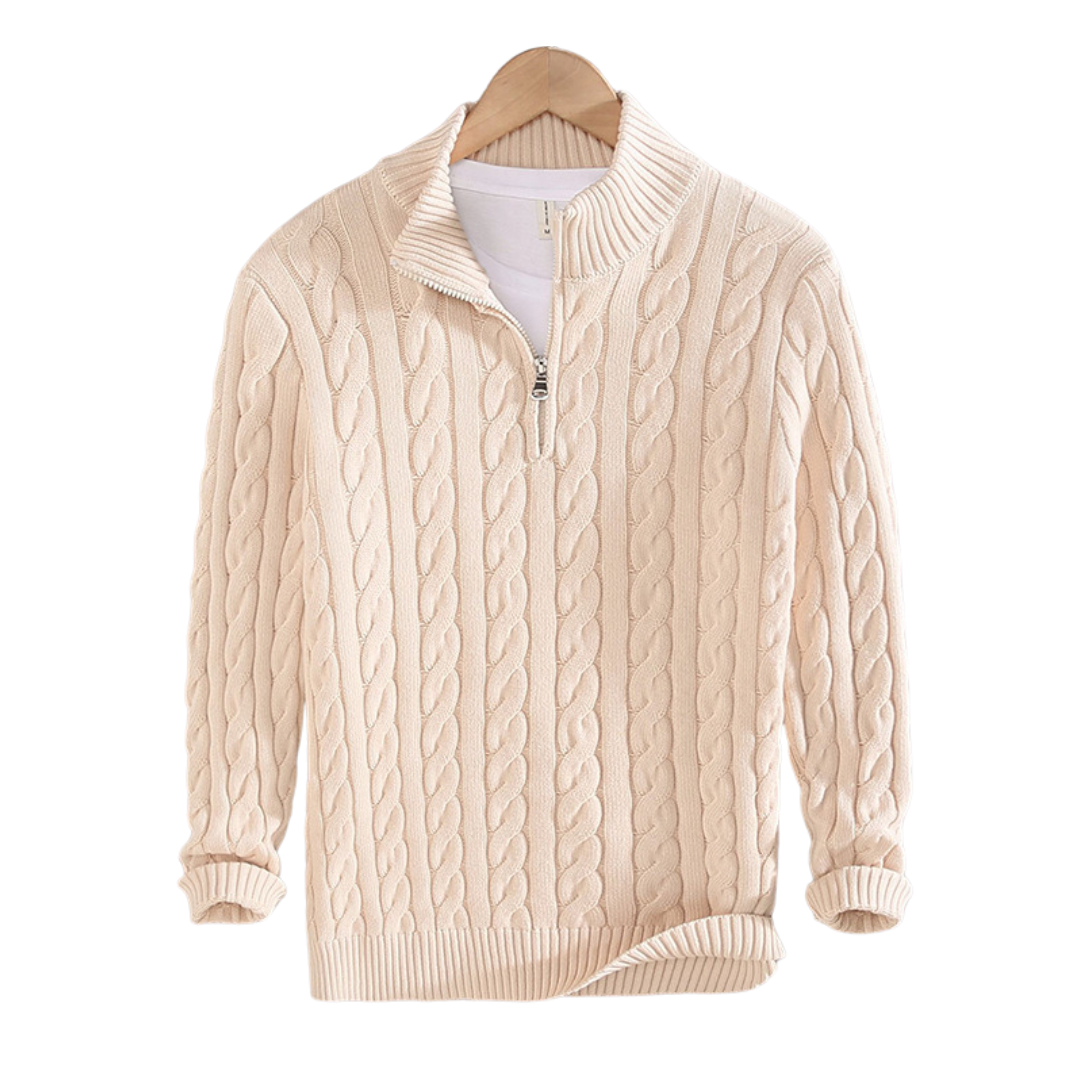 Herrenpullover Casual Halb-Reißverschluss Weiches Material für Komfort 3