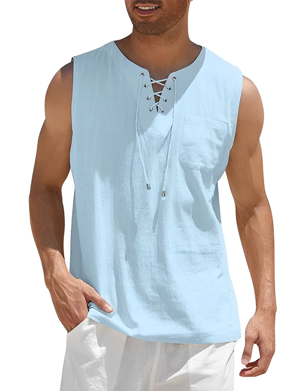 Herren Tanktop Atmungsaktiv Baumwolle Für Sport Und Freizeit 4