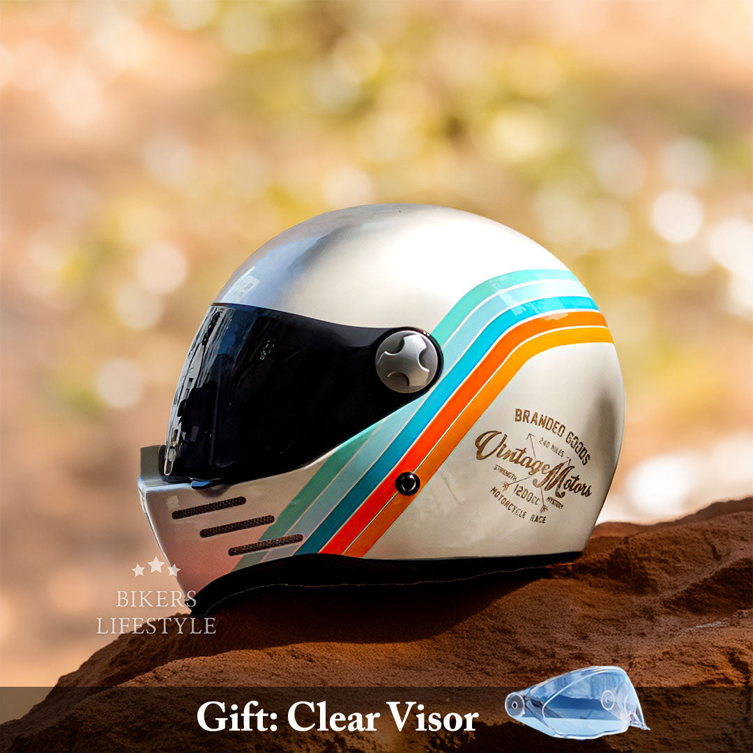 Vollgesichts-Motorradhelm Integralhelm für Herren und Damen 9