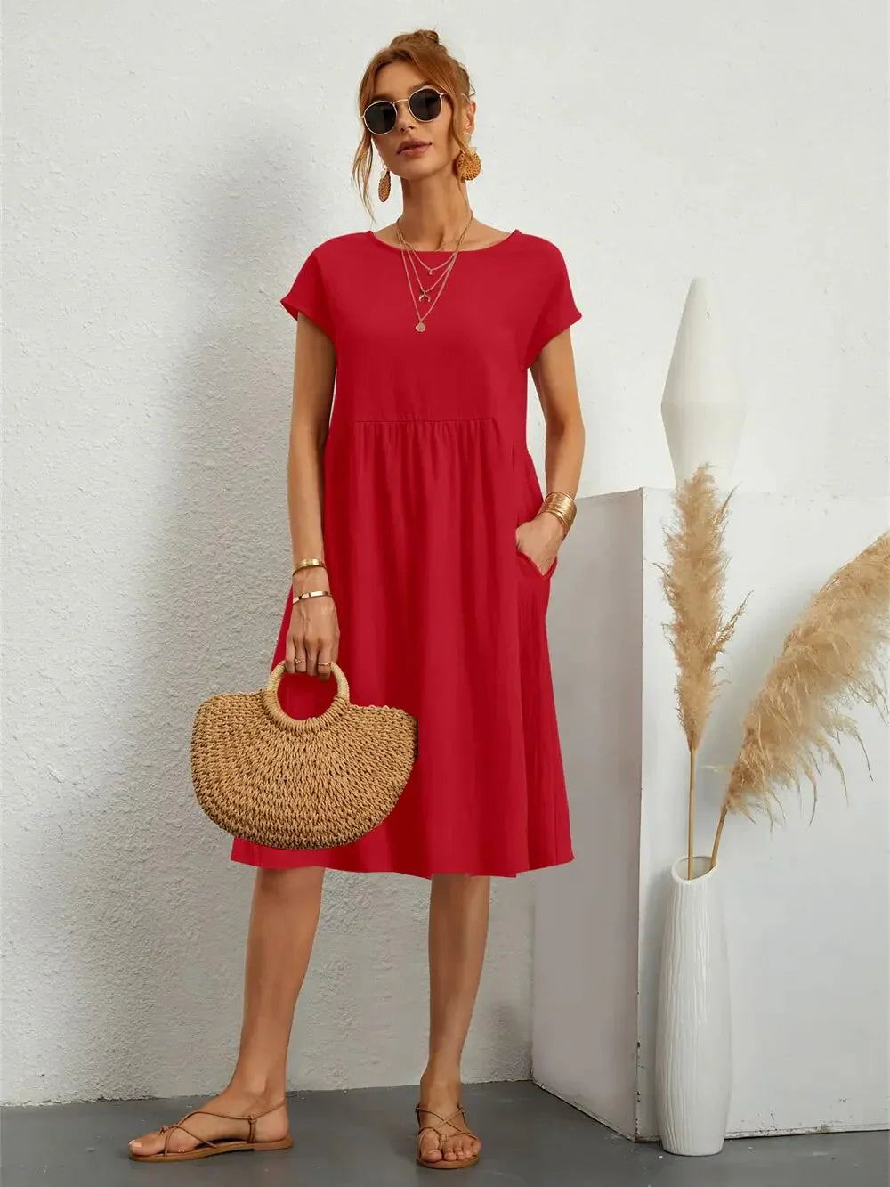 Variant image for Damen Kleid Hochzeitsgast Elegantes Festliches Design Hochwertige Stoffe-1