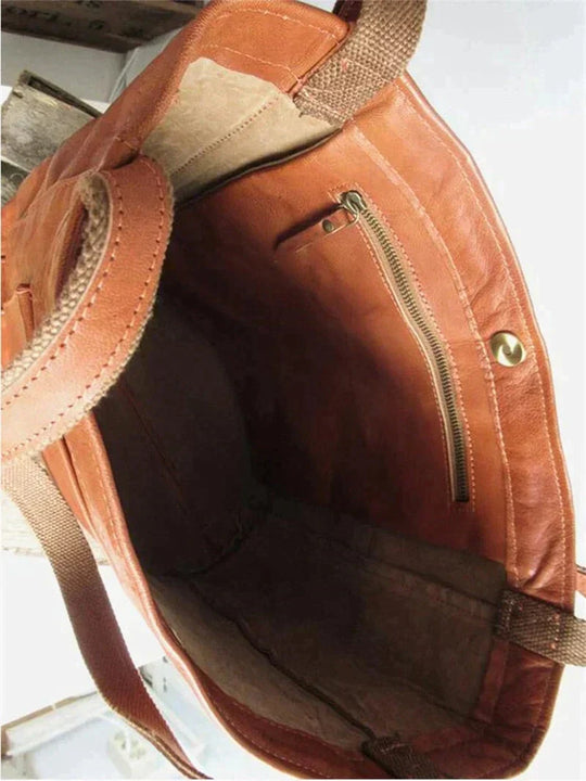 Damen Handtasche Klassisches Design Veganes Leder Elegant und Geräumig 6