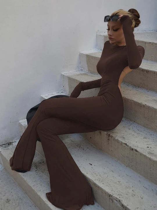 Rückenfreier Damen-Playsuit mit Neckholder