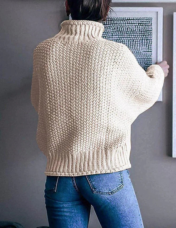 Damen Pullover Basic Langarm Vielseitig Baumwolle-Polyester 3