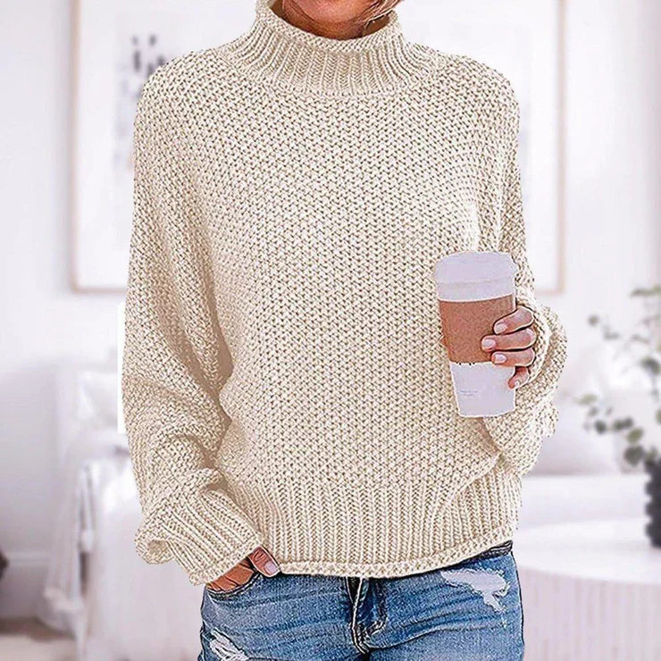 Damen Pullover Basic Langarm Vielseitig Baumwolle-Polyester 2