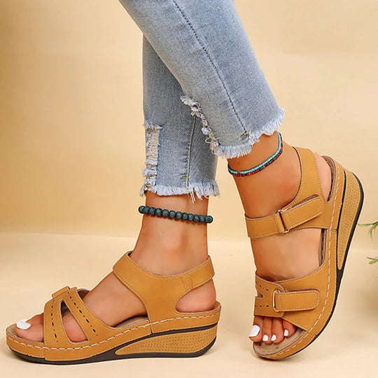 Variant image for Damen Sandalen Schwarz Orthopädisch Bequem Gummi für Sommerschuhe-8