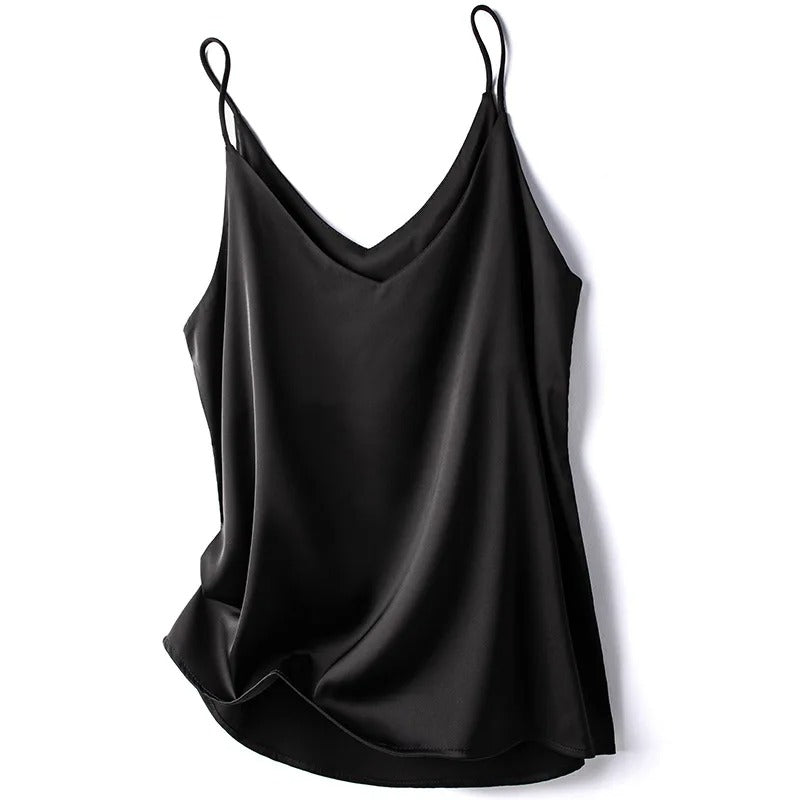 Damen-Spaghettitop mit V-Ausschnitt und Neckholder