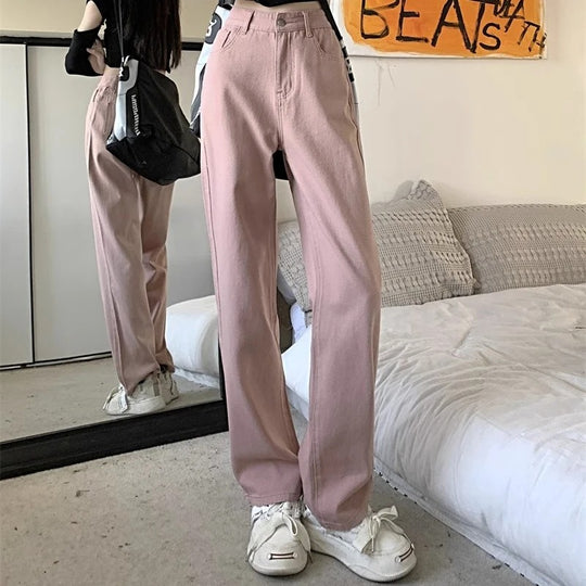 Vintage-Damenjeans mit weitem Bein