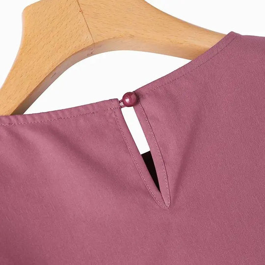 Damenbluse mit 3/4-Ärmeln und Rüschen