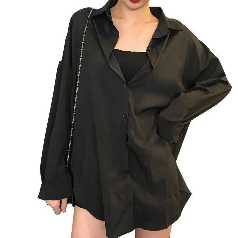 Übergroßes Damen-Langarmshirt