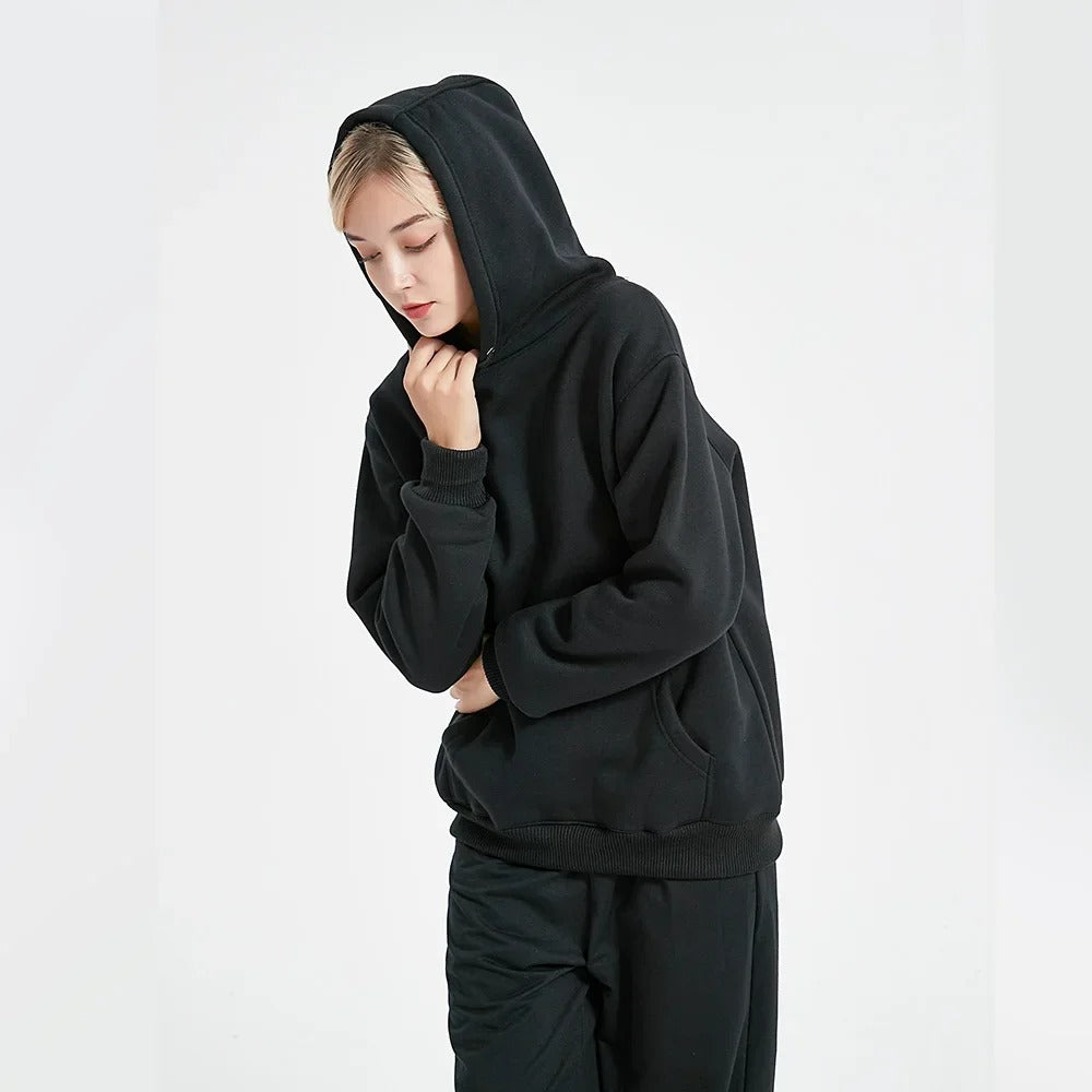 Lässige Kapuzenpullover aus Fleece für Frauen