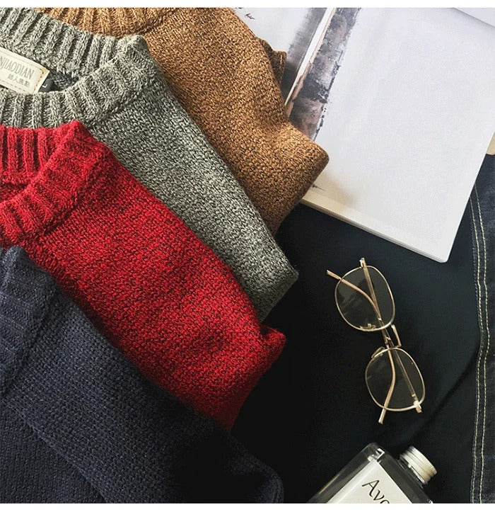 Übergroßer Herrenpullover aus Patchwork