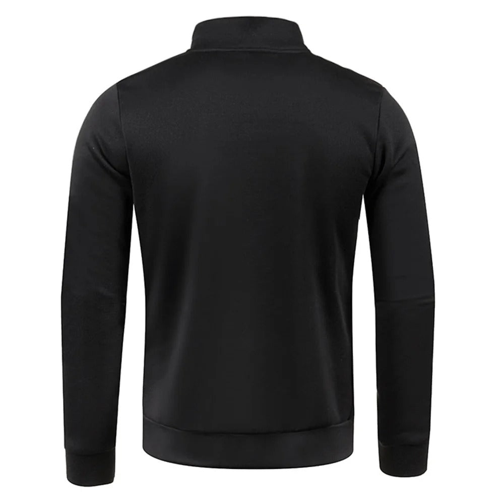 Herren-Pullover mit halbem Reißverschluss