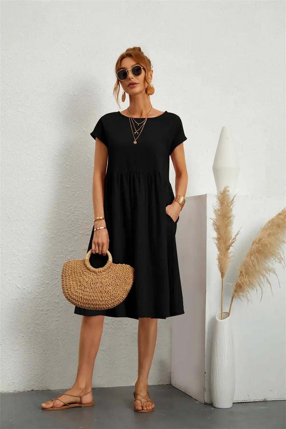Variant image for Damen Kleid Hochzeitsgast Elegantes Festliches Design Hochwertige Stoffe-17