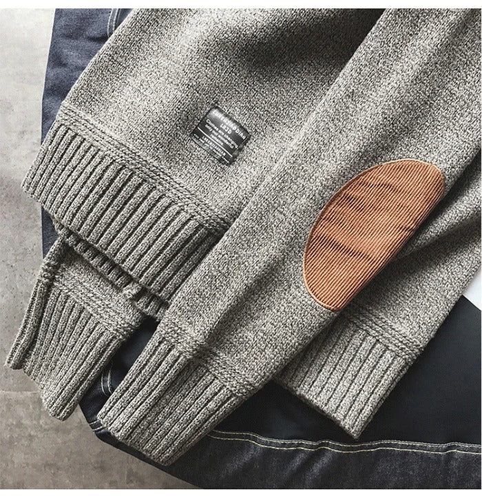 Übergroßer Herrenpullover aus Patchwork