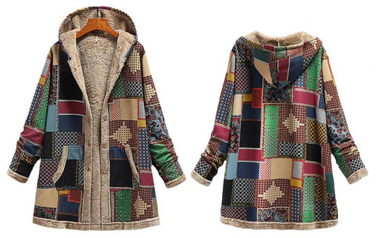 Lange Jacke mit Kapuze für Frauen