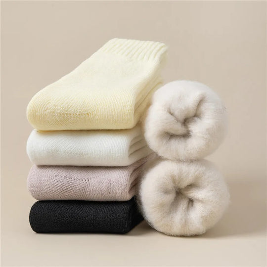 3 Paar dicke Damensocken aus Wolle
