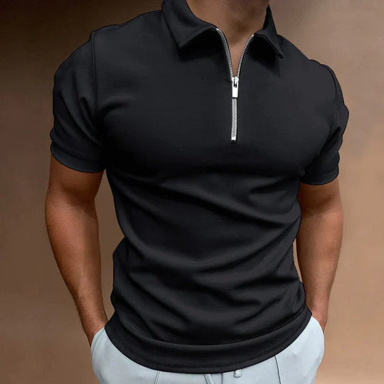 Herren Poloshirt Klassisch Atmungsaktiv Baumwolle Kurzarm-1