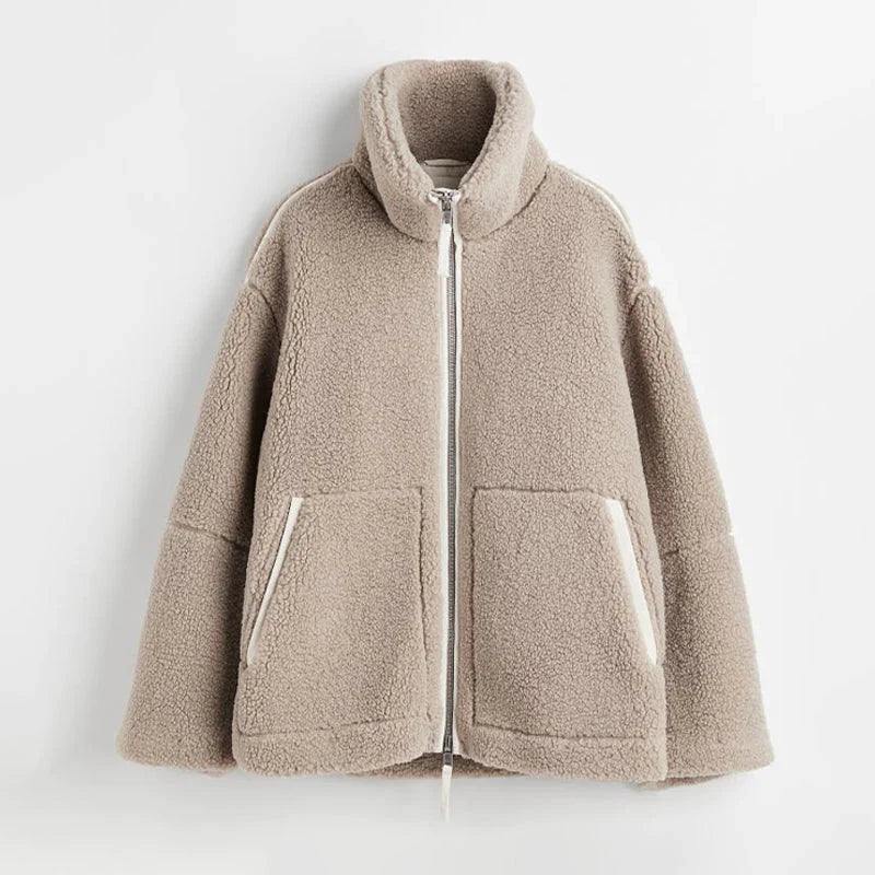 Variant image for Damenjacke Teddyjacke Lockere Passform Atmungsaktive Materialien-6