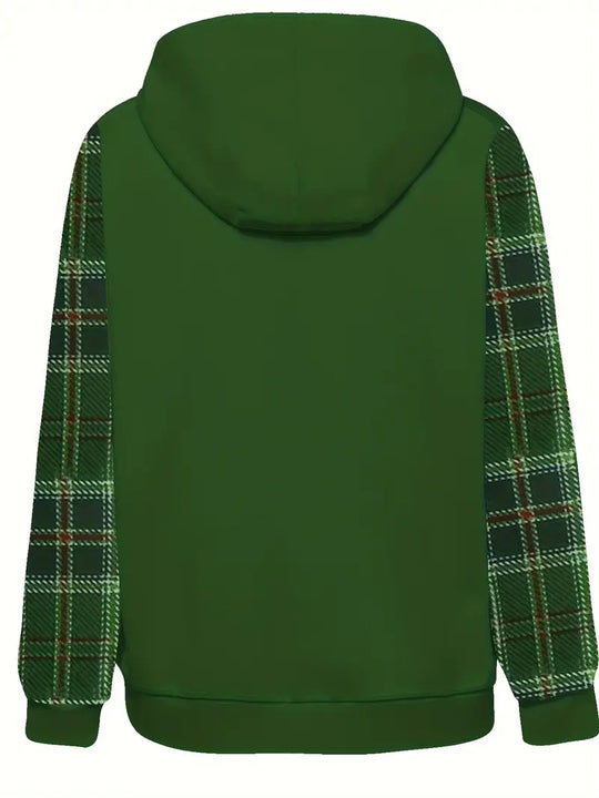 Herren Kapuzenpullover Kariert Baumwolle Lässiger Stil-2