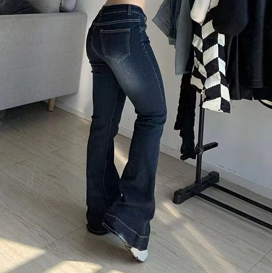 Schlaghosen mit niedriger Taille für Frauen