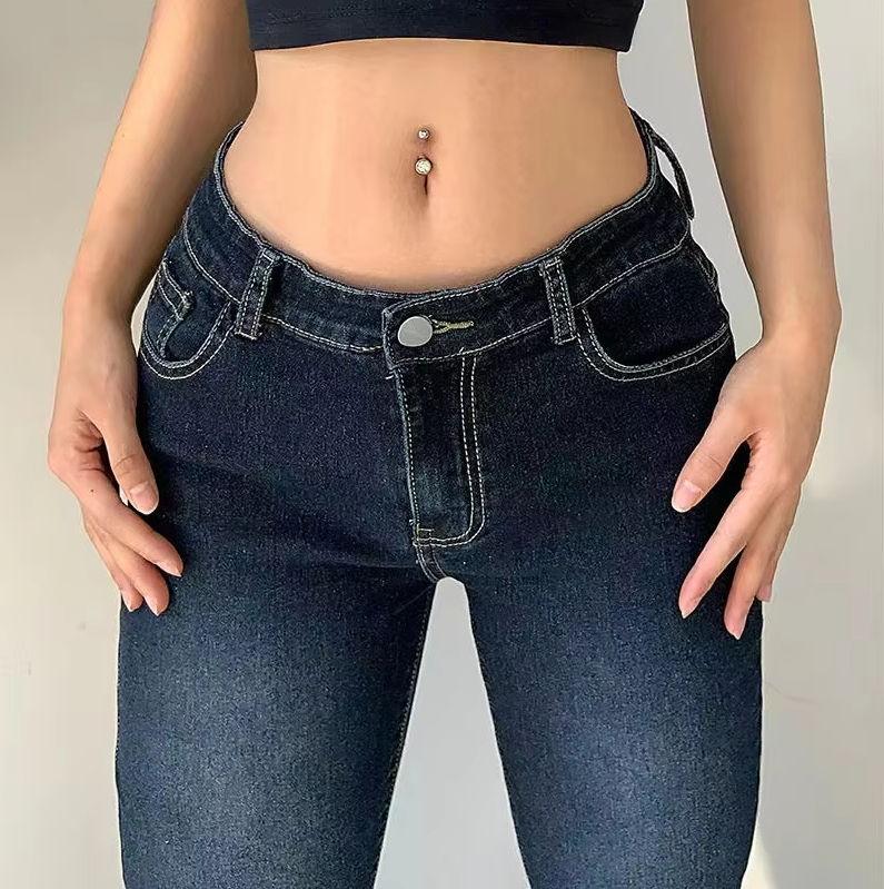 Schlaghosen mit niedriger Taille für Frauen
