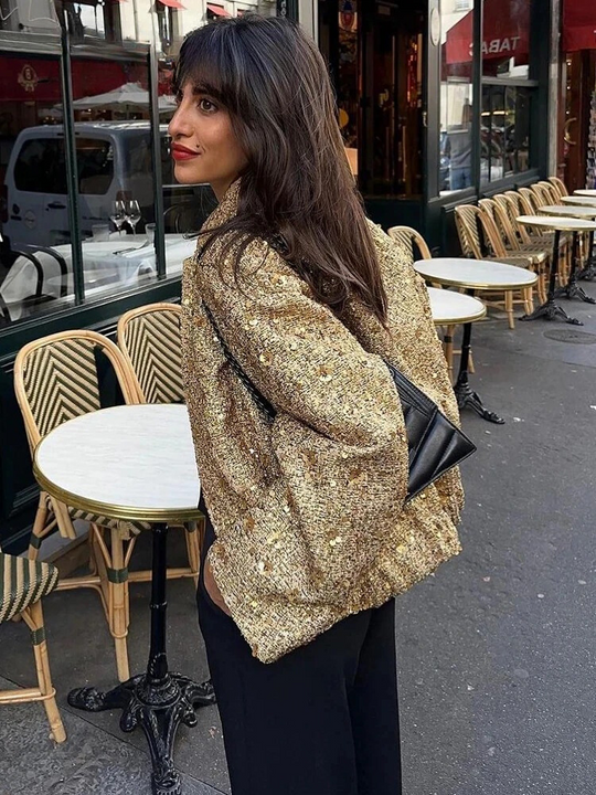 Gold Lose Damen Freizeitjacke