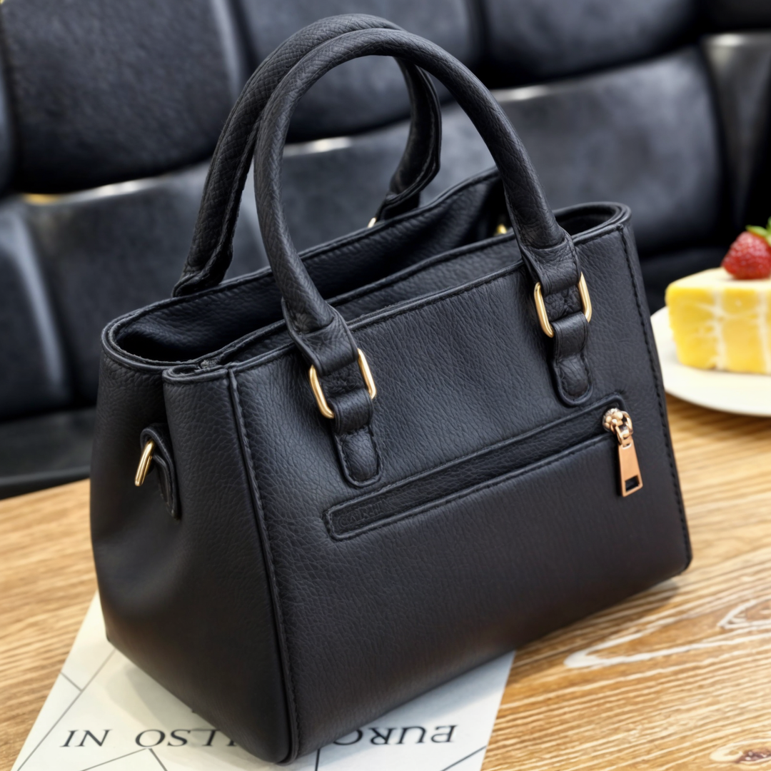 Damenhandtasche aus Leder mit Quaste