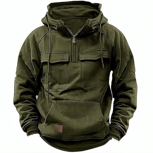 Variant image for Herren Hoodie Winter Stil Baumwolle Bequeme Passform Kängurutasche-19