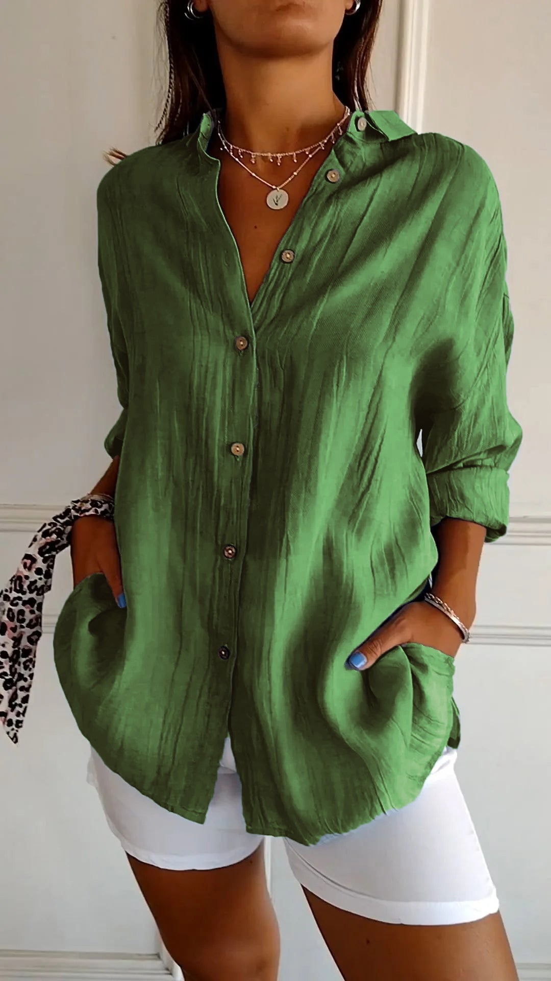 Variant image for Damenbluse Elegante Polyester Klassischer Kragen Festliche Blusen für Büro und Anlässe-57