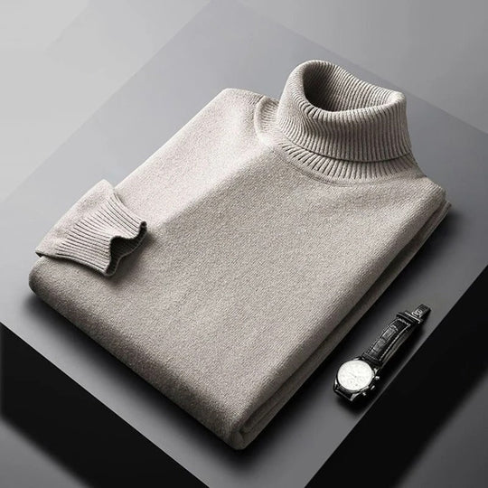 Herren Rollkragenpullover Klassisch Baumwoll-Acryl-Mischung 1