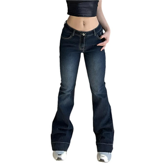 Schlaghosen mit niedriger Taille für Frauen